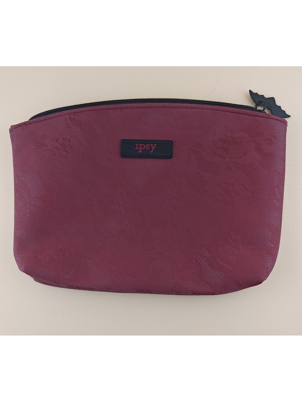 Ipsy October 2017 Spellbound Burgundy Black Bat Halloween Makeup Bag Only